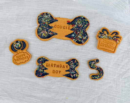 Iced birthday biscuits