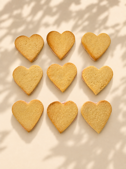 Heart biscuits shortbread style